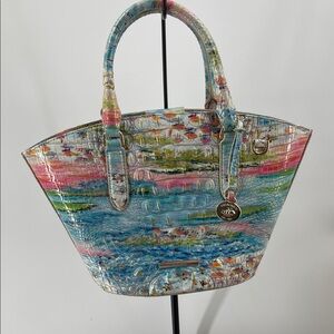 2.8.26 Brahmin Jenny  Vibrant Croc-Embossed Tote (looks like Monet)